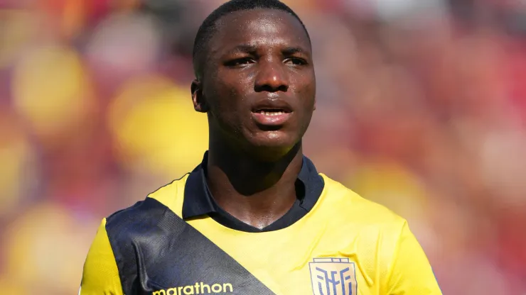 Moises Caicedo of Ecuador reacts during a team's match.
