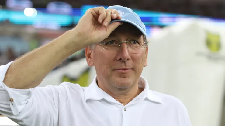 John Textor, owner of Botafogo enters the pitch before a Brasileirao 2024 match between Botafogo and Criciuma at Maracana Stadium on October 18, 2024 in Rio de Janeiro, Brazil.
