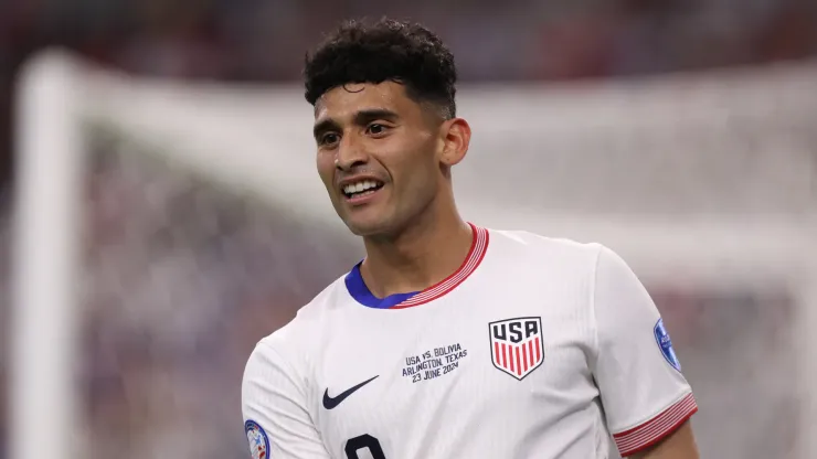 Ricardo Pepi of United States gestures during a match.
