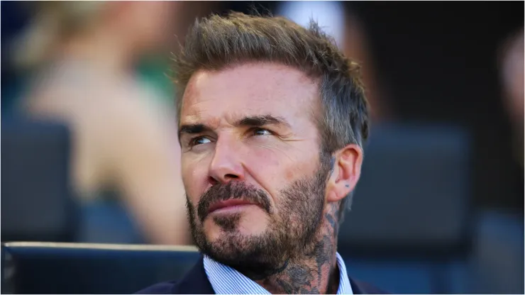 Inter Miami co-owner David Beckham looks on prior to a game between Atlanta United and Inter Miami at Chase Stadium on May 29, 2024 in Fort Lauderdale, Florida.
