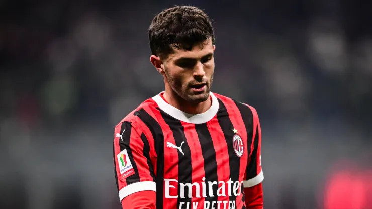 Christian PULISIC of AC Milan during the Italian Cup, Coppa Italia match between AC Milan and US Sassuolo at San Siro Stadium on December 03, 2024 in Milan, Italy.
