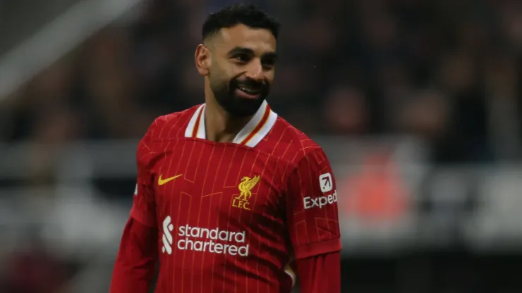 Mohamed Salah of Liverpool plays during the Premier League match between Newcastle United and Liverpool.
