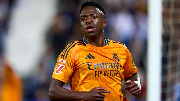 Vinicius Junior of Real Madrid CF during the La Liga EA Sports match between CD Leganes and Real Madrid CF played at Municipal de Butarque Stadium on November 24, 2024 in Madrid, Spain.
