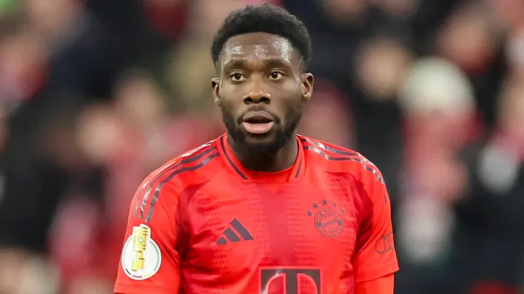 Alphonso Davies FC Bayern Muenchen looks disappointed, DFB Cup Round of 16, FC Bayern München v Bayer 04 Leverkusen, Allianz Arena on December 03, 2024 in Munich, Germany.
