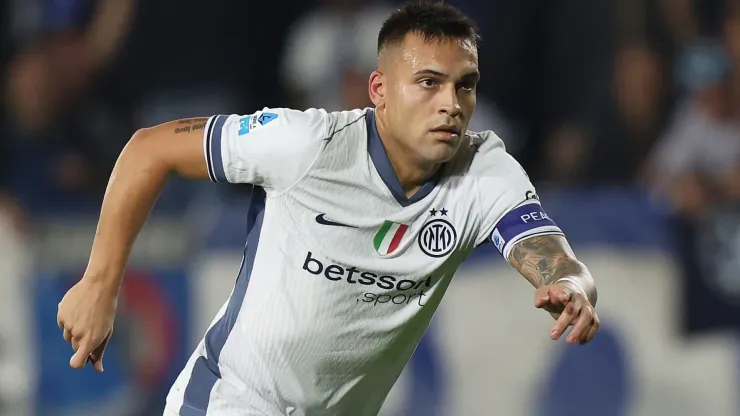 Lautaro Martinez of FC Internazionale reacts during a Serie A match.
