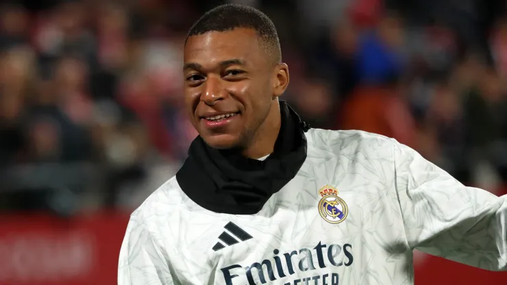 La Liga EA Sports Kylian Mbappe plays during the match between Girona FC and Real Madrid CF, corresponding to week 16 of LaLiga EA Sports, at the Montilivi Stadium in Girona, Spain, on December 7, 2024. 
