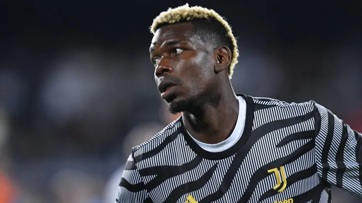 Paul Pogba of Juventus FC looks on during the Serie A Tim match between Empoli FC and Juventus FC at Stadio Carlo Castellani on September 3, 2023 in Empoli, Italy. Empoli Stadio Carlo Castellani Florence Italy.
