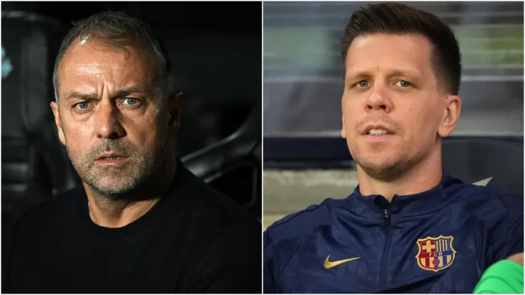 Hansi Flick (left) and Wojciech Szczesny (right)
