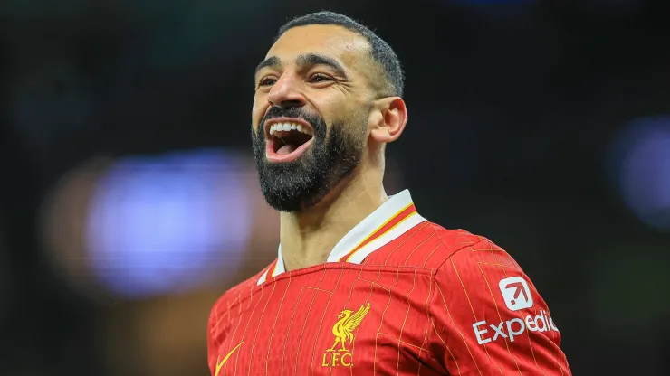 Liverpool Forward Mohamed Salah (11) makes it 1-5 during the Premier League match between Tottenham Hotspur and Liverpool at Tottenham Hotspur Stadium, London, United Kingdom on 22 December 2024.
