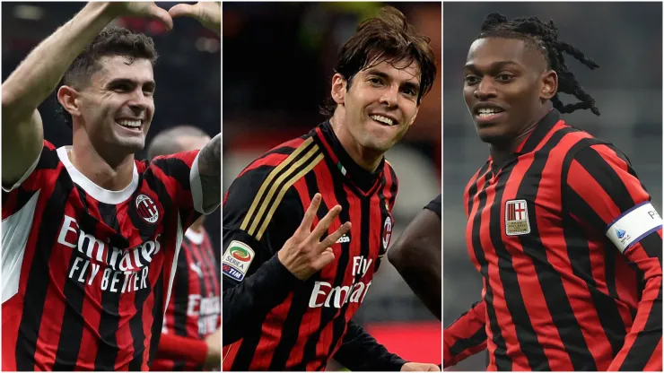 Christian Pulisic (left), Kaka (center) and Rafael Leao (right)
