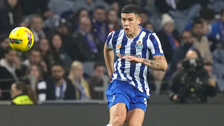 Nehuen Perez of Porto eyes the ball during a Primeira Liga match against Casa Pia.
