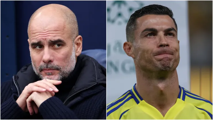 Pep Guardiola (left) and Cristiano Ronaldo (right)
