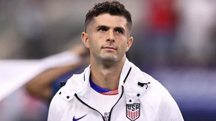 Christian Pulisic of United States lines up the CONMEBOL Copa America 2024 Group C match between United States and Bolivia at AT&T Stadium on June 23, 2024 in Arlington, Texas.
