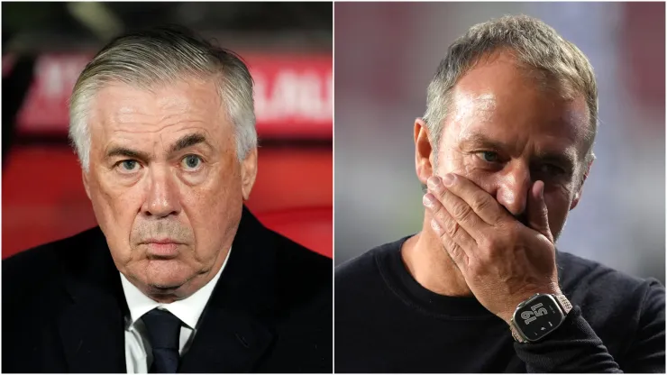 Carlo Ancelotti (left) and Hansi Flick (right)
