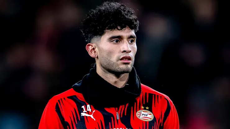 PSV Eindhoven forwarder Ricardo Pepi during the match PSV Liverpool at the Philips stadium for the Champions League League phase Matchday 8 season 2024 2025 in EINDHOVEN, Netherlands on 29 January 2025.
