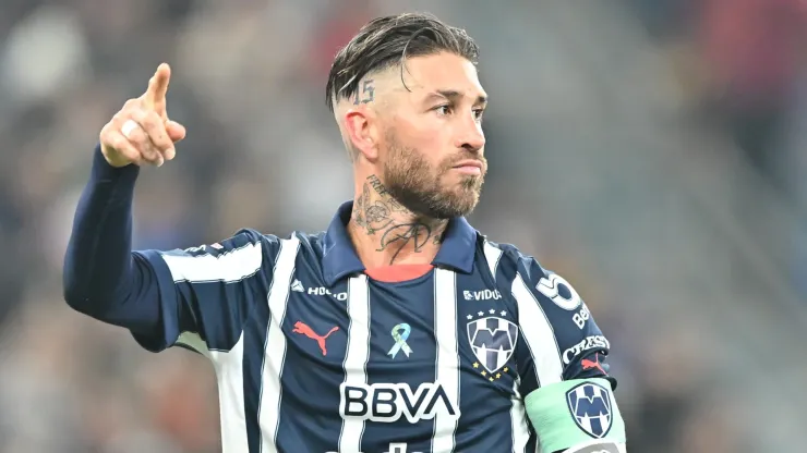 Sergio Ramos of Monterrey looks on during the 8th round match between Monterrey and Atletico San Luis as part of the Torneo Clausura 2025 Liga MX at BBVA Stadium on February 22, 2025 in Monterrey, Mexico.
