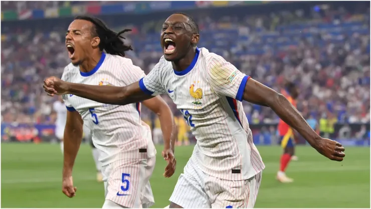 Randal Kolo Muani of France celebrates scoring his team