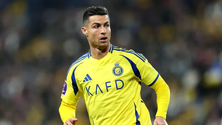 Cristiano Ronaldo of Al Nassr looks on during the AFC Champions League Elite match between Al-Nassr and Al Wasl at King Saud University Stadium on February 03, 2025 in Riyadh, Saudi Arabia.
