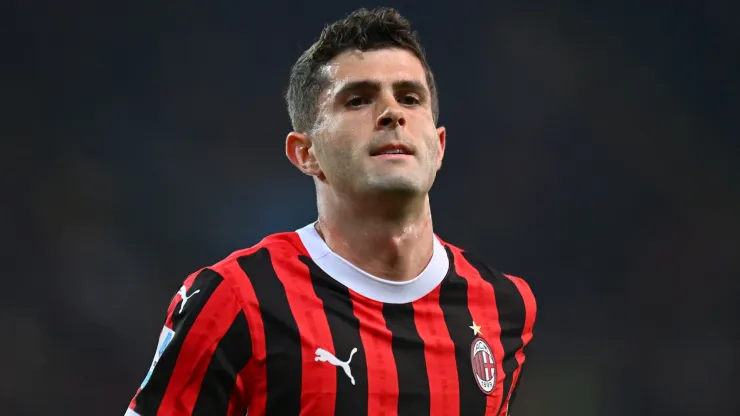 Christian Pulisic of AC Milan during the Serie A match between Udinese and AC Milan at Stadio Friuli on April 11, 2025 in Udine, Italy. 
