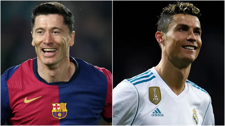 Robert Lewandowski (left) and Cristiano Ronaldo (right)