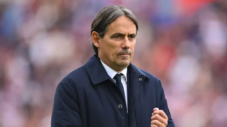 Simone Inzaghi head coach of FC Internazionale during the Serie A match between Bologna and FC Internazionale at Stadio Renato Dall'Ara on April 20, 2025 in Bologna, Italy.
