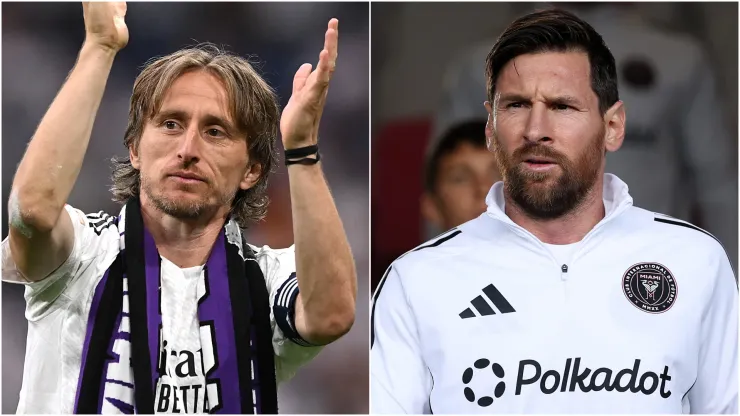 Luka Modric (left) and Lionel Messi (right)
