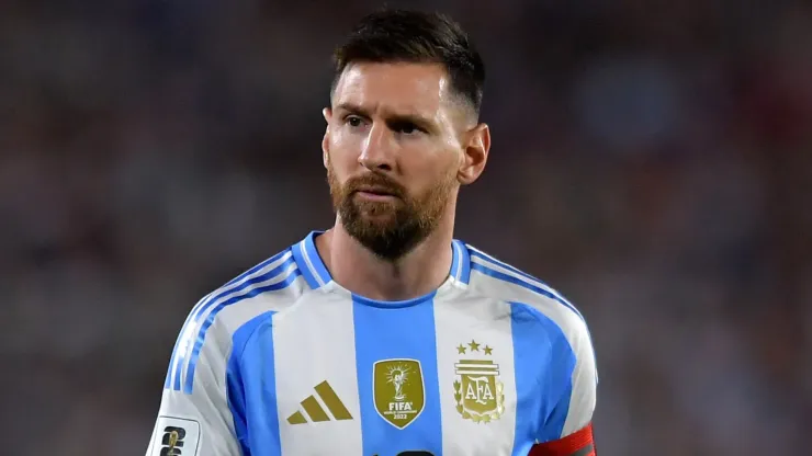 Lionel Messi of Argentina looks on during the FIFA World Cup 2026 South American Qualifier match between Argentina and Bolivia at Estadio Más Monumental Antonio Vespucio Liberti on October 15, 2024 in Buenos Aires, Argentina.
