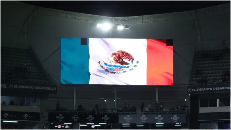 Mexican Flag in a stadium
