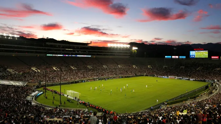 View of the field as the United States takes on Republic of Ireland during the first game of the USWNT Victory Tour at Rose Bowl on August 03, 2019.