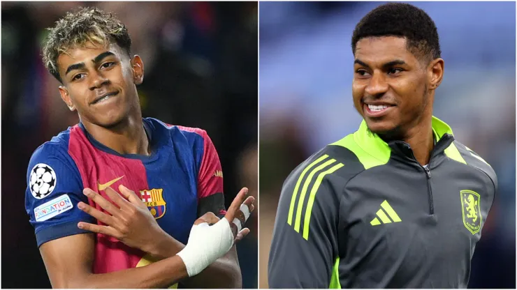 Lamine Yamal (left) and Marcus Rashford  (right)
