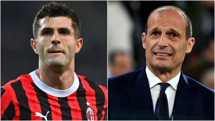 Christian Pulisic (left) and Massimiliano Allegri (right)
