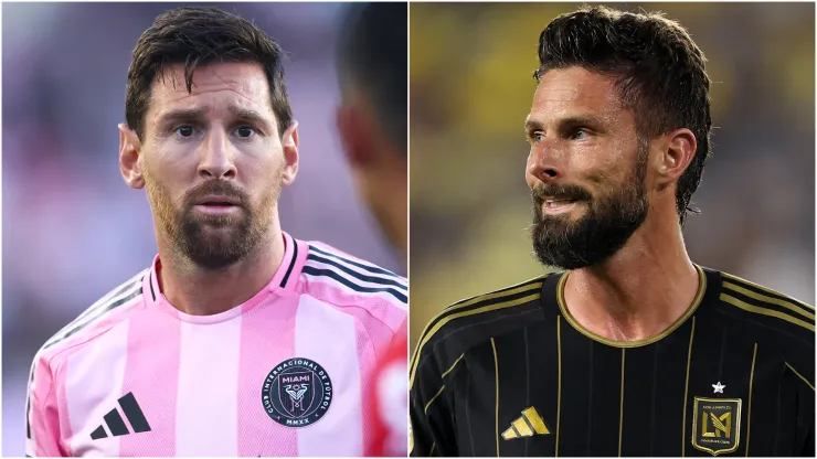 Lionel Messi and Oliveier Giroud (right)