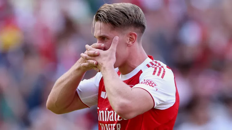 Viktor Gyökeres of Arsenal celebrates scoring his team's first goal during the pre-season friendly match between Arsenal and Athletic Club.
