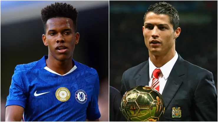 Estevao Willian (left) and Cristiano Ronaldo (right)
