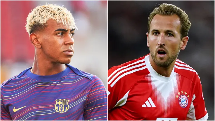 Barcelona winger Lamine Yamal and Bayern Munich striker Harry Kane.
