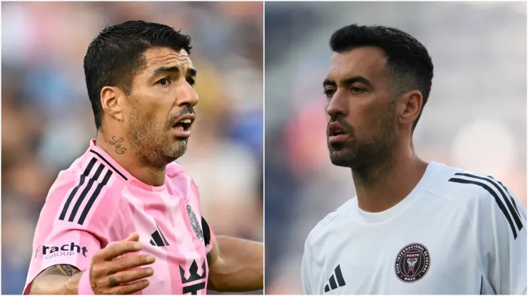 Luis Suarez and Sergio Busquets.
