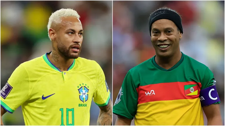 Brazil icons Neymar and Ronaldinho.
