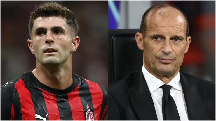 Christian Pulisic (left) and Massimiliano Allegri (right)
