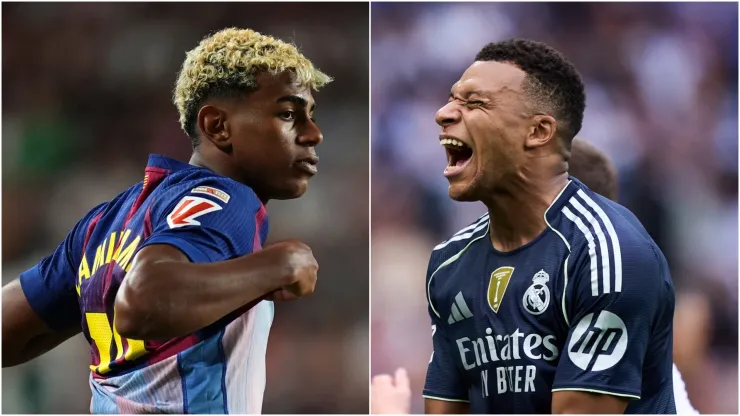 Barcelona's Lamine Yamal and Real Madrid's Kylian Mbappe.
