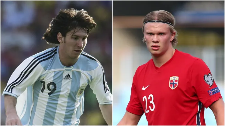 Argentina's Lionel Messi and Norway's Erling Haaland.