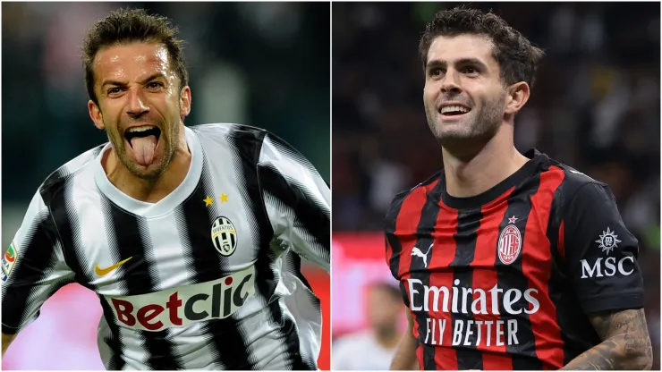 Alessandro Del Piero (left) and Christian Pulisic (right)
