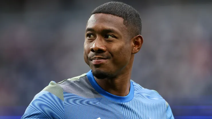 David Alaba of Real Madrid looks on.