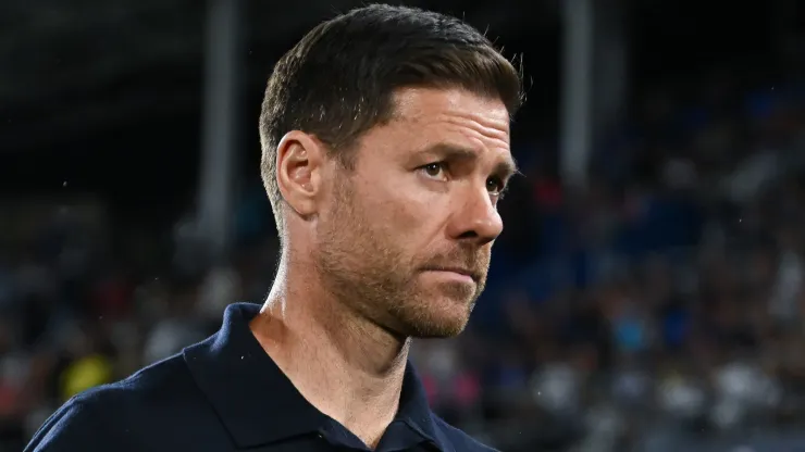 Xabi Alonso, Head Coach of Real Madrid, looks on during the LaLiga game.
