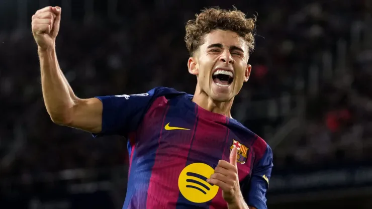 Fermin Lopez of FC Barcelona shinning in the UEFA Champions League.