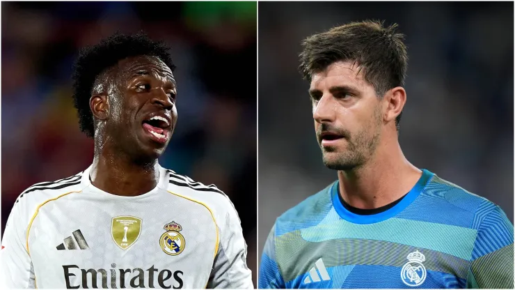 Vinicius Junior and Thibaut Courtois of Real Madrid.
