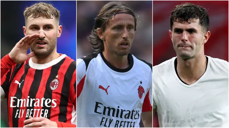 Santiago Gimenez (left), Luka Modric (center), and Christian Pulisic (right)