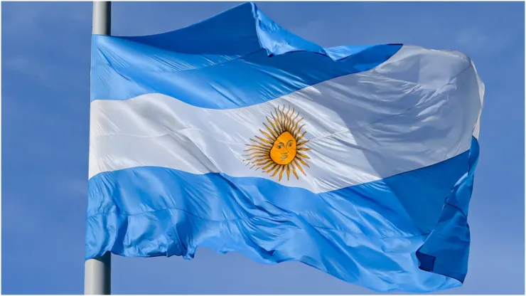 Argentina flag flies
