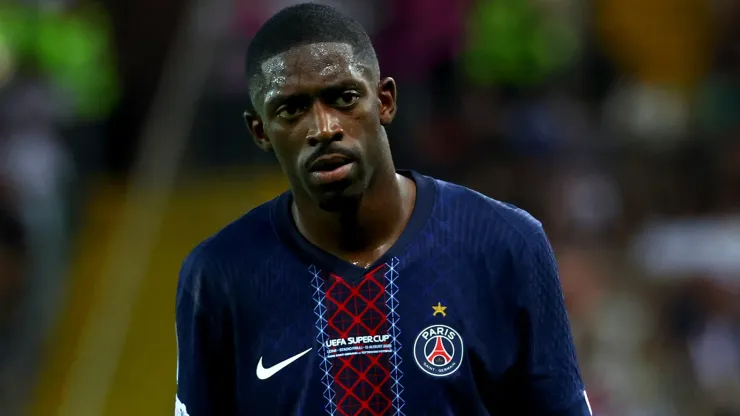 Ousmane Dembele of Paris Saint-Germain looking on.
