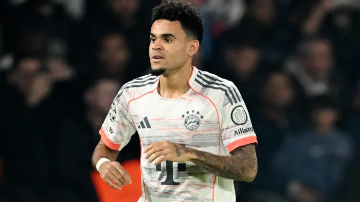 Luis Diaz of Bayern Munich celebrates scoring his team's first goal.
