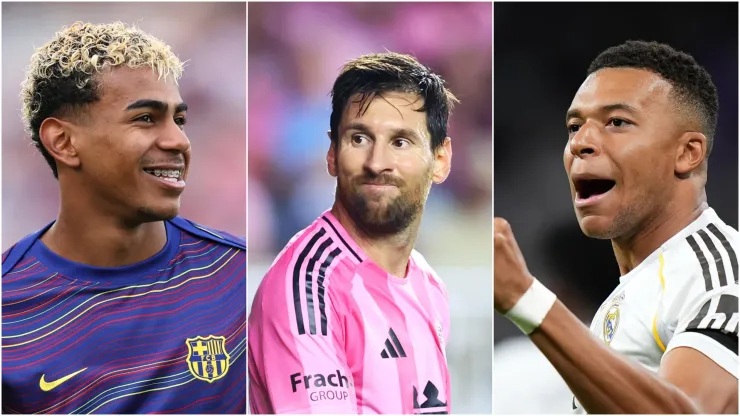 Lamine Yamal, Lionel Messi, and Kylian Mbappe.
